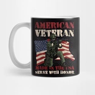 American veteran made in the usa Mug